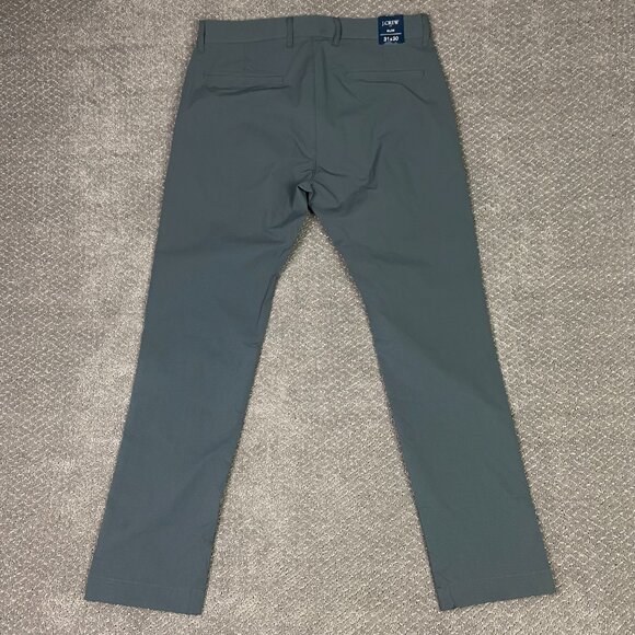 J. CREW Tech Pants Men's 31 x 30 Fits 33.5 x 29.5 Slim Fit Gray Chino Flex AA712 - Picture 4 of 15